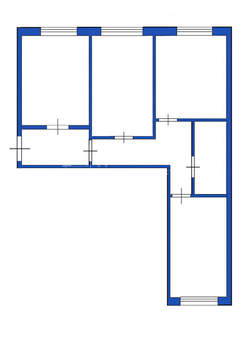 3-к квартира, вторичка, 60м2, 1/10 этаж