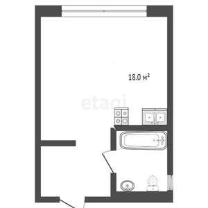 Студия квартира, вторичка, 29м2, 2/20 этаж