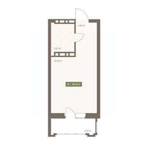 Студия квартира, вторичка, 26м2, 4/16 этаж