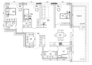 3-к квартира, вторичка, 141м2, 7/8 этаж