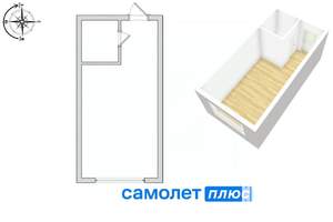 1-к квартира, вторичка, 17м2, 7/9 этаж