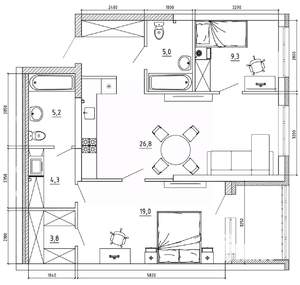 3-к квартира, вторичка, 87м2, 6/8 этаж