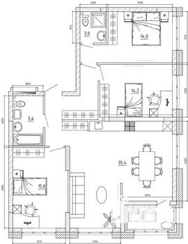 4-к квартира, вторичка, 104м2, 15/15 этаж