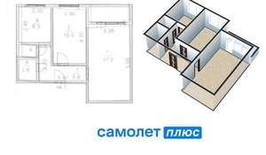 2-к квартира, вторичка, 43м2, 8/9 этаж