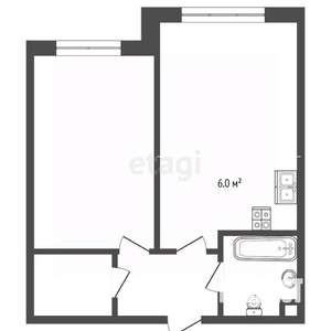 1-к квартира, вторичка, 45м2, 6/18 этаж