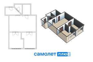 2-к квартира, вторичка, 65м2, 18/18 этаж
