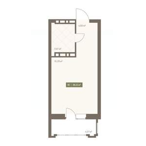 Студия квартира, вторичка, 26м2, 5/16 этаж