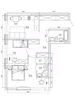 3-к квартира, вторичка, 65м2, 2/8 этаж