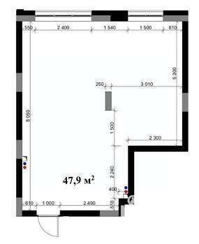 Студия квартира, вторичка, 48м2, 5/15 этаж