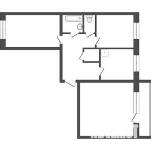 3-к квартира, вторичка, 64м2, 7/9 этаж