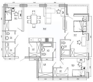 5-к квартира, вторичка, 125м2, 5/8 этаж