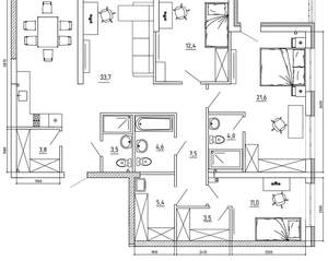 5-к квартира, вторичка, 125м2, 5/8 этаж