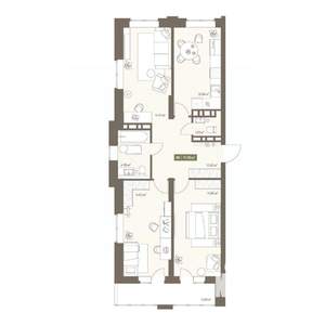 3-к квартира, вторичка, 78м2, 16/16 этаж