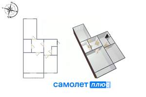 2-к квартира, вторичка, 63м2, 7/10 этаж