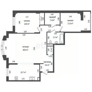 3-к квартира, вторичка, 102м2, 3/8 этаж