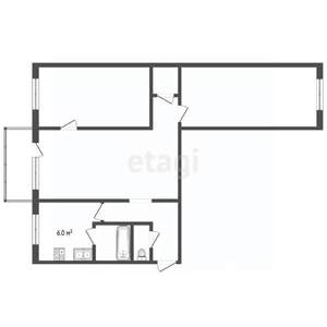 3-к квартира, вторичка, 56м2, 3/5 этаж
