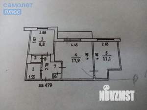 2-к квартира, вторичка, 46м2, 10/10 этаж