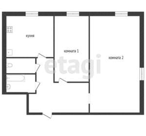 2-к квартира, вторичка, 42м2, 4/5 этаж