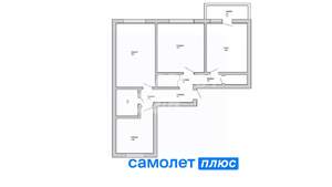 3-к квартира, вторичка, 74м2, 10/16 этаж