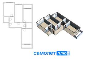 3-к квартира, вторичка, 76м2, 7/16 этаж