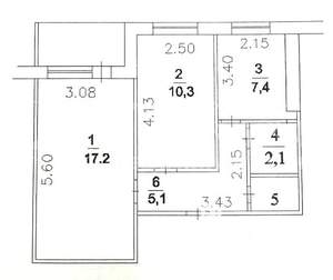 2-к квартира, вторичка, 44м2, 4/9 этаж