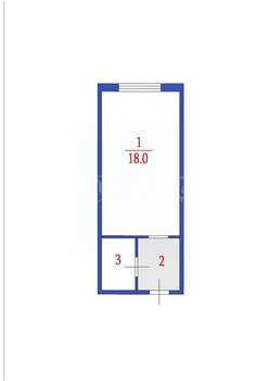 1-к квартира, вторичка, 23м2, 2/5 этаж