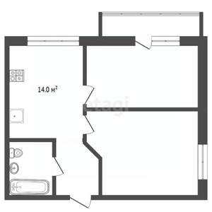 2-к квартира, вторичка, 44м2, 11/16 этаж