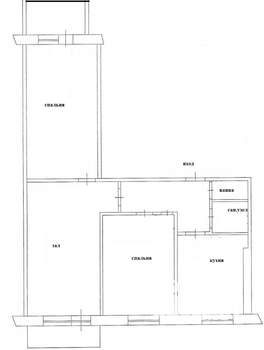 3-к квартира, вторичка, 67м2, 4/9 этаж