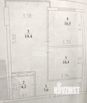 3-к квартира, вторичка, 52м2, 7/10 этаж