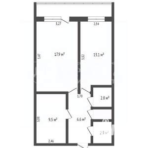 2-к квартира, вторичка, 58м2, 4/11 этаж