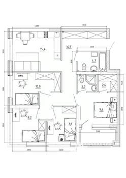 4-к квартира, вторичка, 85м2, 6/8 этаж