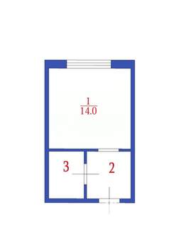 1-к квартира, вторичка, 19м2, 4/5 этаж