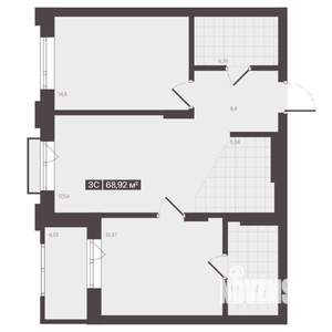 3-к квартира, вторичка, 69м2, 5/16 этаж