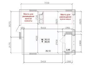 1-к квартира, вторичка, 35м2, 11/15 этаж