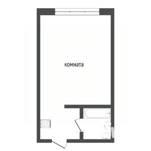 1-к квартира, вторичка, 17м2, 1/9 этаж