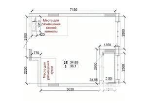 2-к квартира, вторичка, 36м2, 1/15 этаж