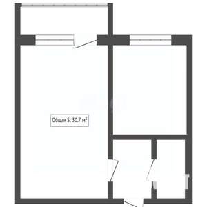 1-к квартира, вторичка, 32м2, 2/5 этаж