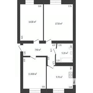3-к квартира, вторичка, 87м2, 5/5 этаж