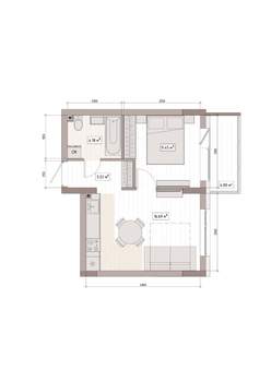 Студия квартира, вторичка, 36м2, 15/15 этаж