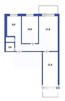 3-к квартира, вторичка, 67м2, 9/9 этаж