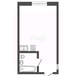 Студия квартира, вторичка, 23м2, 8/9 этаж