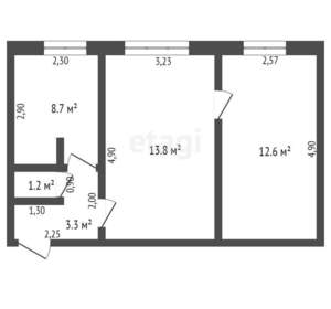 2-к квартира, вторичка, 44м2, 5/5 этаж