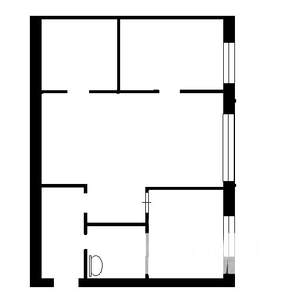 2-к квартира, вторичка, 44м2, 1/5 этаж