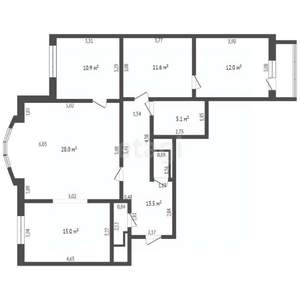 3-к квартира, вторичка, 99м2, 2/8 этаж