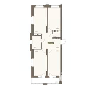 3-к квартира, вторичка, 78м2, 12/16 этаж