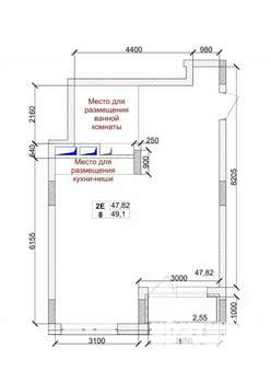 2-к квартира, вторичка, 49м2, 6/15 этаж