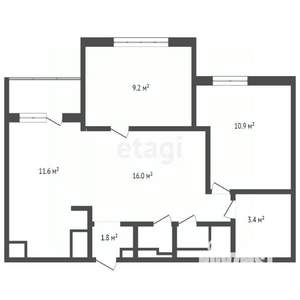 3-к квартира, вторичка, 56м2, 9/10 этаж