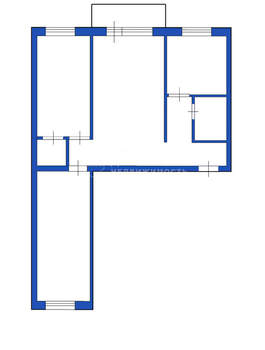 3-к квартира, вторичка, 59м2, 3/5 этаж