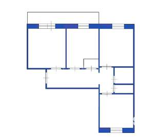 3-к квартира, вторичка, 57м2, 9/10 этаж