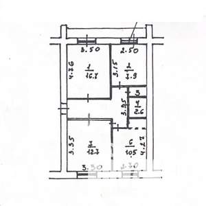 3-к квартира, вторичка, 60м2, 5/5 этаж